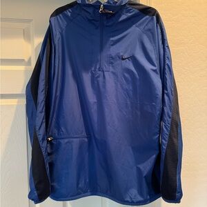 Nike Windbreaker 1/4 Zip Jacket Men's Size X-Large Blue Black 2000s Y2K